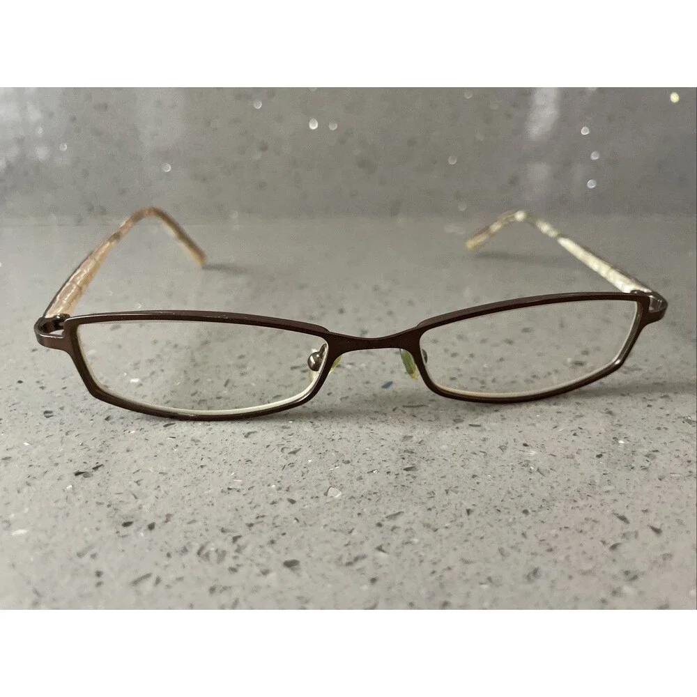 Jones New York Eyeglasses Frames ONLY 50-17-135 full Rim Metal bronze rectangle